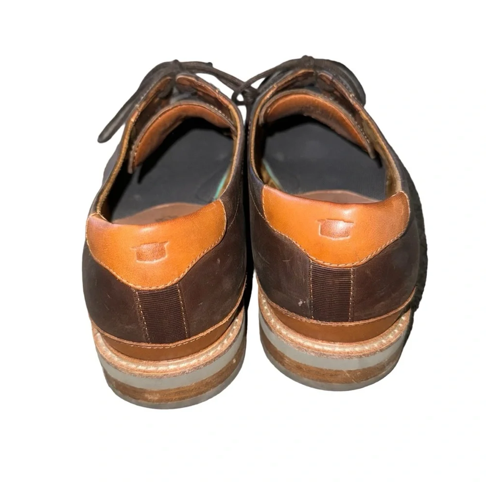 Mens Florsheim Highland Plain Toe‎ Brown Leather Comfort Oxfords Shoes Size 11 M